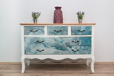 Decorative sticker for furniture Marble clouds