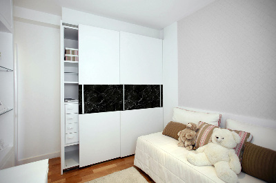 Decorative sticker for furniture Black and white marble