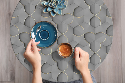 Decorative sticker for furniture 3D abstraction hexagons