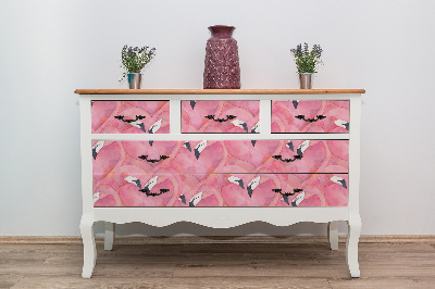 Decorative sticker for furniture Flamingos