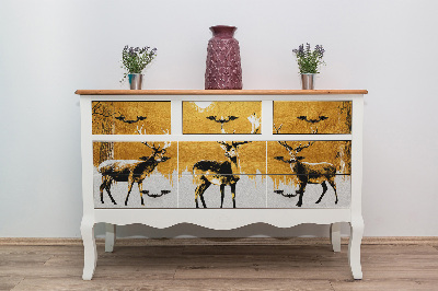 PCV sticker for furniture Three deer