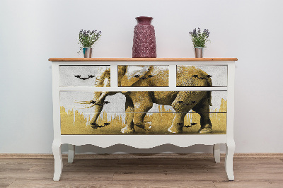 Decorative sticker for furniture Elephant