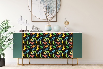 Decorative sticker for furniture Colorful dinosaurs