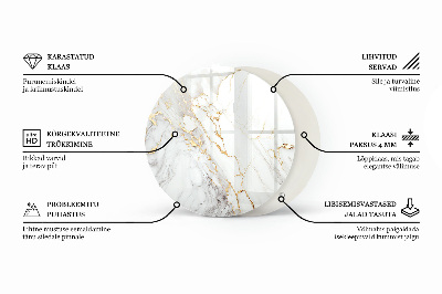 Table top Subtle marble veins