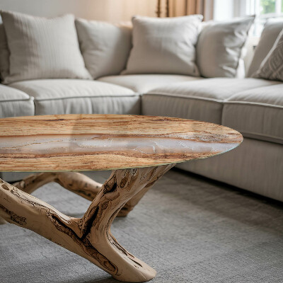 Table top Wood in harmony with resin