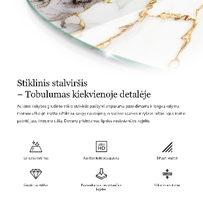 Table top Marble veins in design