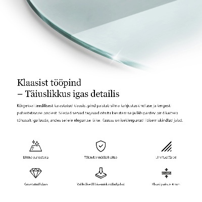 Round table top transparent