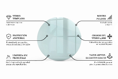 Round table top transparent