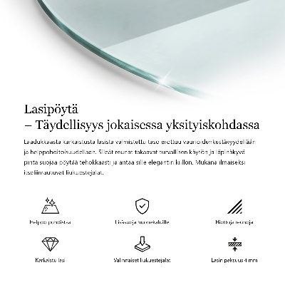 Round table top transparent