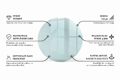 Round table top transparent