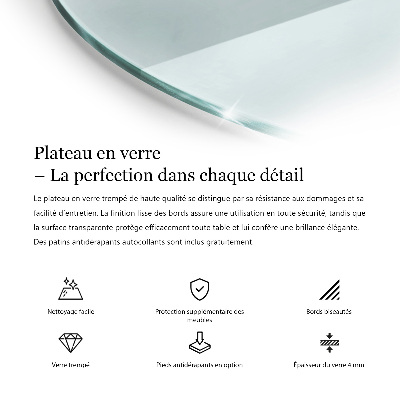 Round table top transparent
