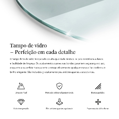Round table top transparent