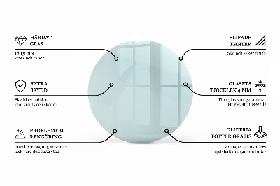 Round table top transparent