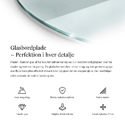 Round table top transparent