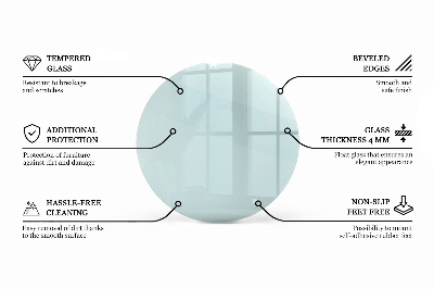 Round table top transparent