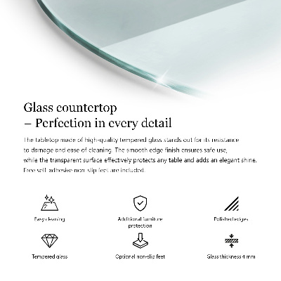 Round table top transparent