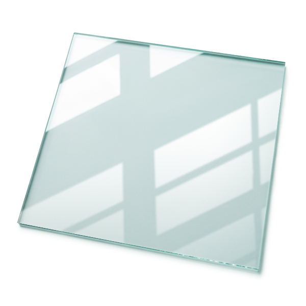 Rectangular glass table transparent