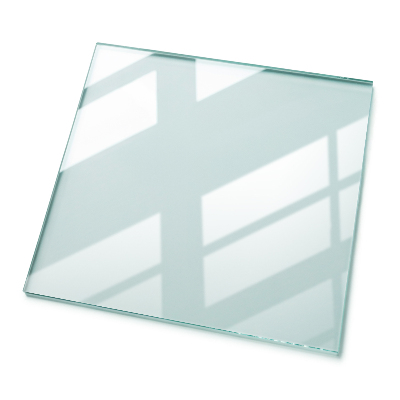 Rectangular glass table transparent