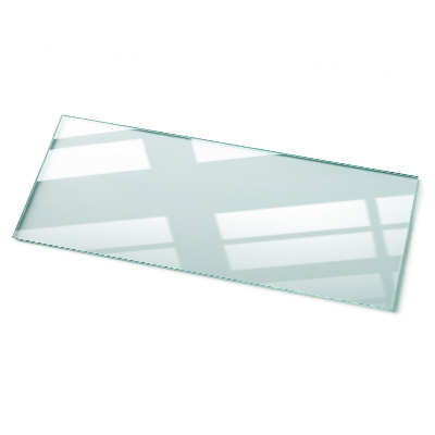 Rectangular glass table transparent