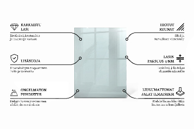 Rectangular glass table transparent