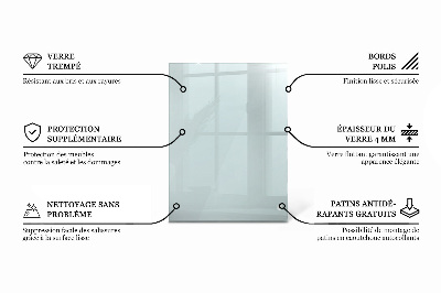 Rectangular glass table transparent