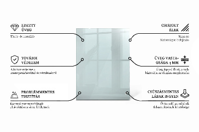 Rectangular glass table transparent