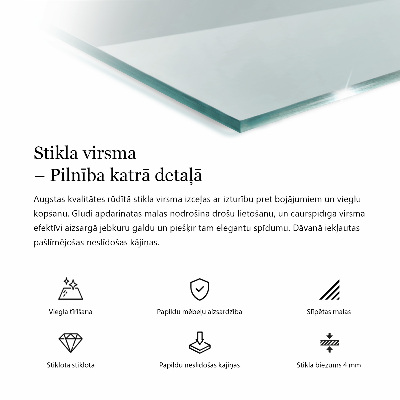 Rectangular glass table transparent