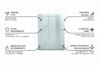 Rectangular glass table transparent