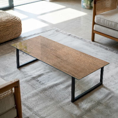 Glass top Wood-textured pattern