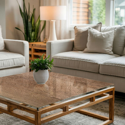 Glass top Wood-textured pattern