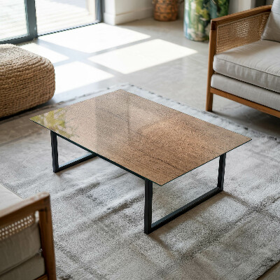 Glass top Wood-textured pattern