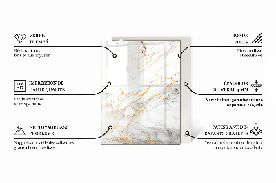 Glass top Marble surface design