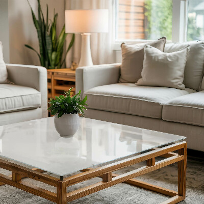 Glass top White without pattern