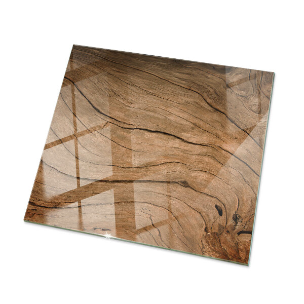 Glass top Wood-inspired pattern