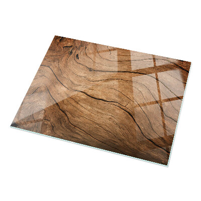 Glass top Wood-inspired pattern