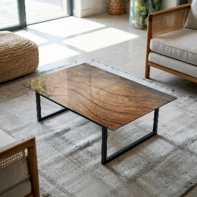 Glass top Wood-inspired pattern