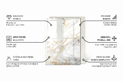 Glass top Marble motif in nature