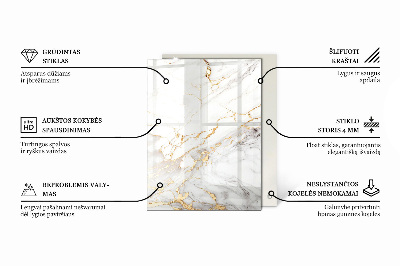 Glass top Marble motif in nature