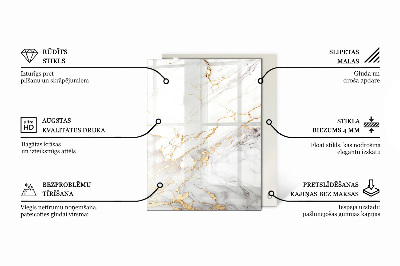 Glass top Marble motif in nature