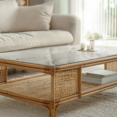 Glass top Marble style with veins