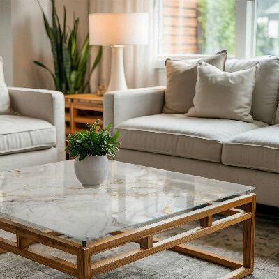 Glass top Marble style with veins