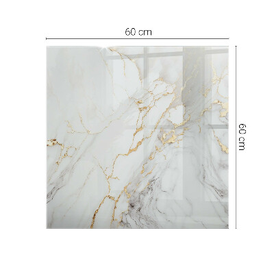 Glass top Marble style with veins