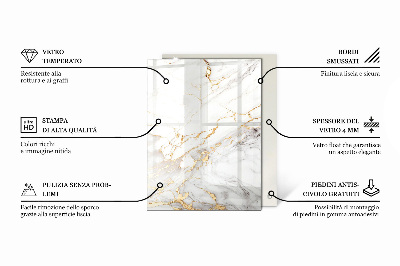 Glass top Marble veins in design