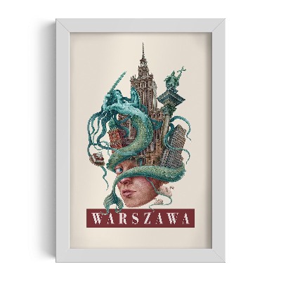 Picture in white frame Warsaw Vintage