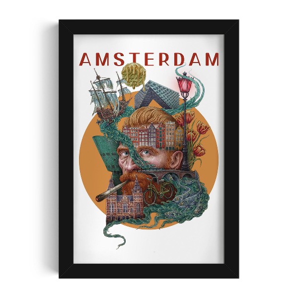 Picture in black frame Amsterdam