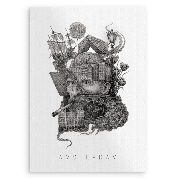 Picture Amsterdam Black and white