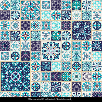 Wallpaper Oriental Patchwork Beauty