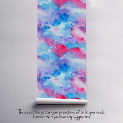 Wallpaper Abstract Watercolor Clouds