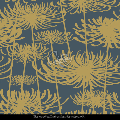 Wallpaper Golden Floral