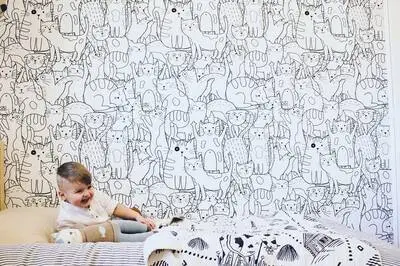 Wallpaper Doodle Cats